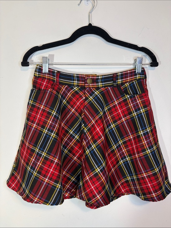 Marilyn Monroe Dresses & Skirts - Marilyn Monroe Apparel Classic Red Plaid Academic Grunge Twirl Mini Skirt XS